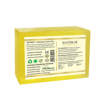 Hasthkar Handmade Glycerine Lemon Soap- 125gm - BuyPureNaturals