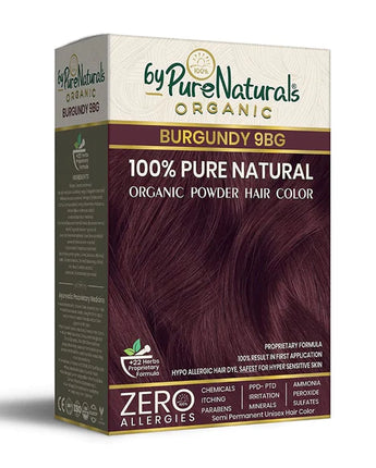 byPureNaturals 100% Pure Natural Powder Hair Colour Burgundy 9BG