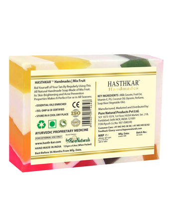 Hasthkar Handmades Glycerine Natural Mix fruit Soap 125Gm