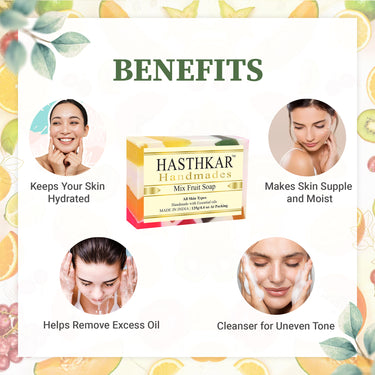 Hasthkar Handmade Glycerine Mix Fruit Soap- 125gm - BuyPureNaturals