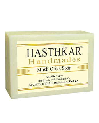 Hasthkar handmades musk oilve bathing soap men women glowing skin 
