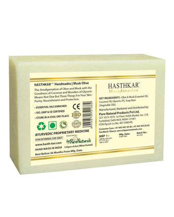 Hasthkar handmades musk oilve bathing soap men women clean skin 