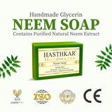 Hasthkar Handmade Glycerine Neem Soap- 125gm - BuyPureNaturals