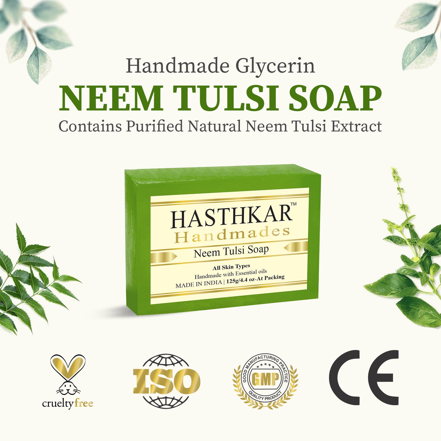 Hasthkar handmades neem tulsi bathing soap men women extract