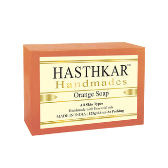 Hasthkar Handmade Glycerine Orange Soap- 125gm - BuyPureNaturals