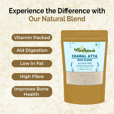 byPureNaturals Gluten Free Chawal Atta (Rice Flour)- 350 Gm - BuyPureNaturals