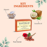 Hasthkar Handmade Glycerine Rose Sandal Soap - 125gm - BuyPureNaturals