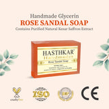Hasthkar Handmade Glycerine Rose Sandal Soap - 125gm - BuyPureNaturals
