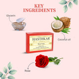 Hasthkar Handmade Glycerine Rose Soap - 125gm - BuyPureNaturals