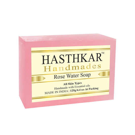 Hasthkar Handmades Glycerine Natural Rose water Soap 125Gm