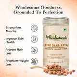 byPureNaturals Gluten Free Sing Dana Atta (Peanuts Powder Flour)- 450 Gm - BuyPureNaturals