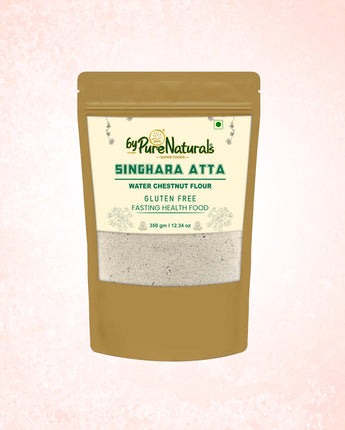 byPurenaturals Singhara Atta - Water Chestnut Flour 350gm 100% Pure Grounded Singhara - Water Chestnut - Ready to Use Vrat Atta