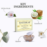Hasthkar Handmade Glycerine White Musk Soap- 125gm - BuyPureNaturals