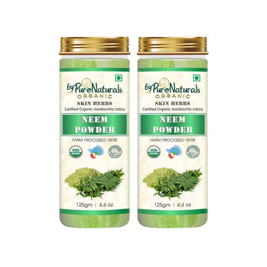 byPureNaturals 100% Organic Neem Powder- 125 Gm