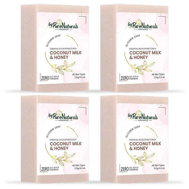 byPureNaturals SLS & Paraben Free Coconut Milk & Honey Soap- 125gm
