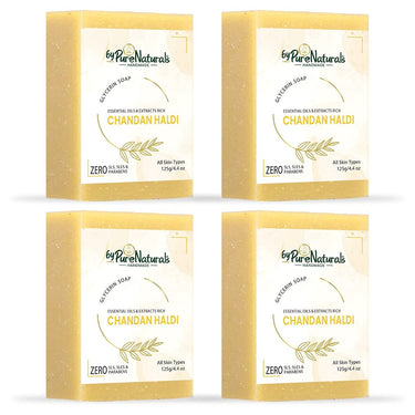 byPureNaturals SLS & Paraben Free Chandan Haldi Soap- 125gm - BuyPureNaturals