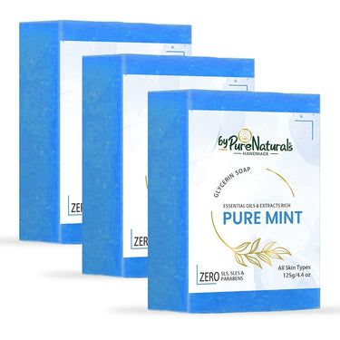 byPureNaturals SLS & Paraben Free Mint Soap- 125gm - BuyPureNaturals