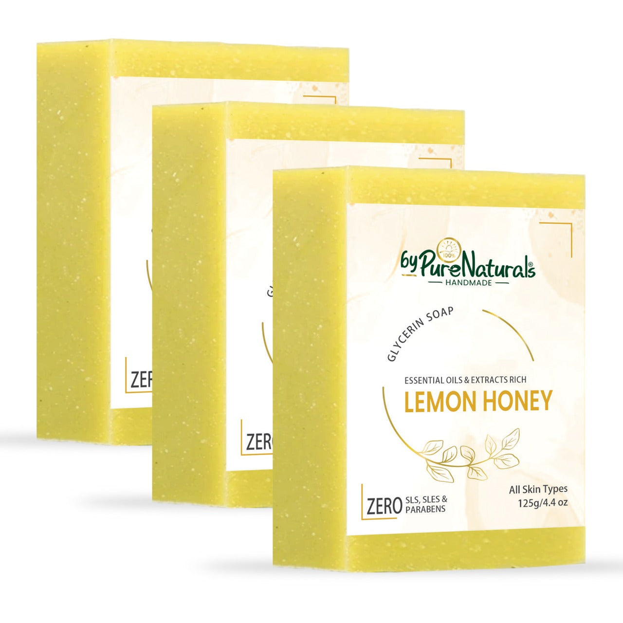 byPureNaturals Organic Lemon Honey Soap For Men Women 125gm