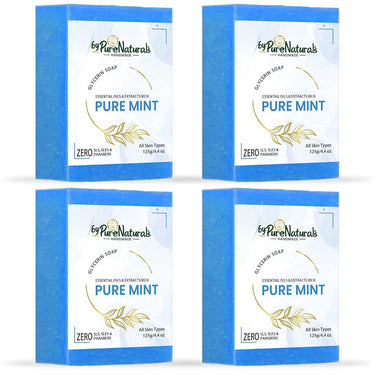 byPureNaturals SLS & Paraben Free Mint Soap- 125gm - BuyPureNaturals