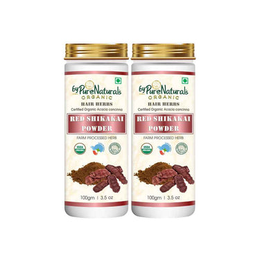 byPureNaturals 100% Organic Red Shikakai Powder- 100 Gm