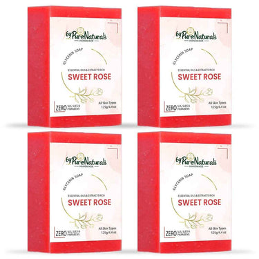 byPureNaturals SLS & Paraben Free Sweet Rose Soap- 125gm