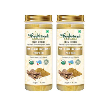 byPureNaturals 100% Organic Mulethi Licorice Powder- 125 Gm