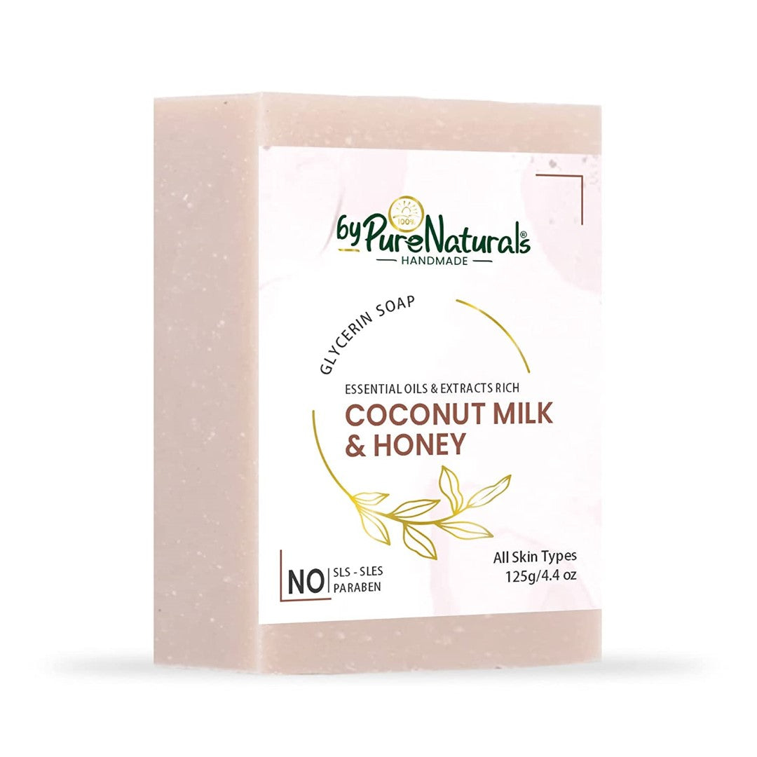 byPureNaturals Organic Coconut Milk & Honey Soap For Men Women 125gm