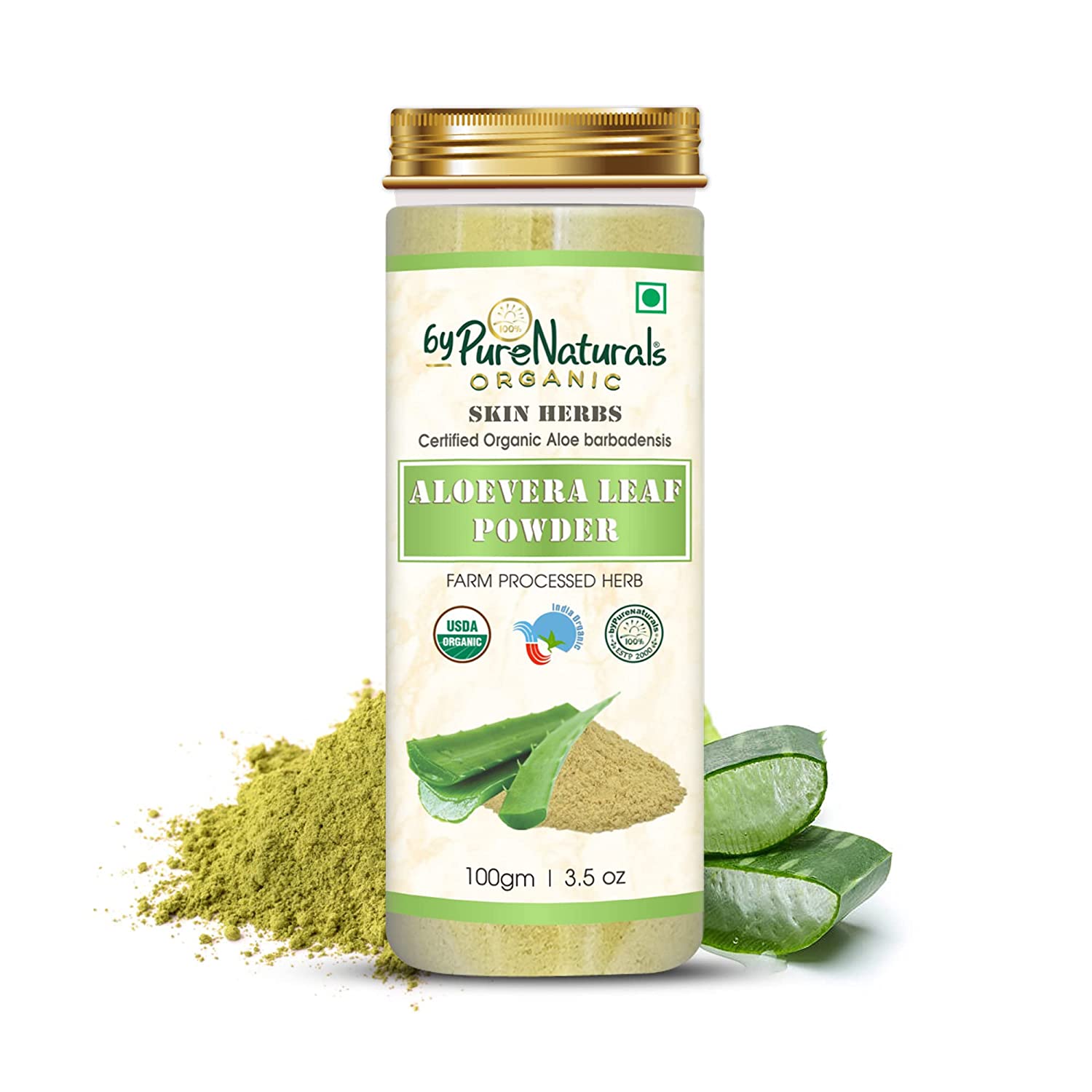 100% natural Organic Aloe Vera Leaf Powder byPureNaturals-7