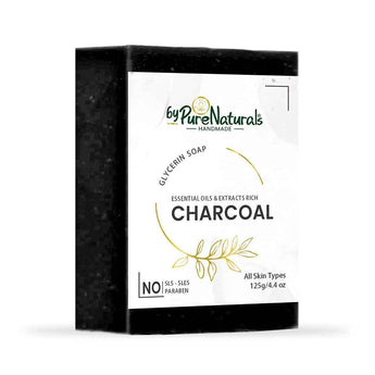 byPureNaturals SLS & Paraben Free Charcoal Soap- 125gm