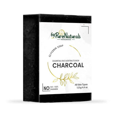 byPureNaturals SLS & Paraben Free Charcoal Soap- 125gm