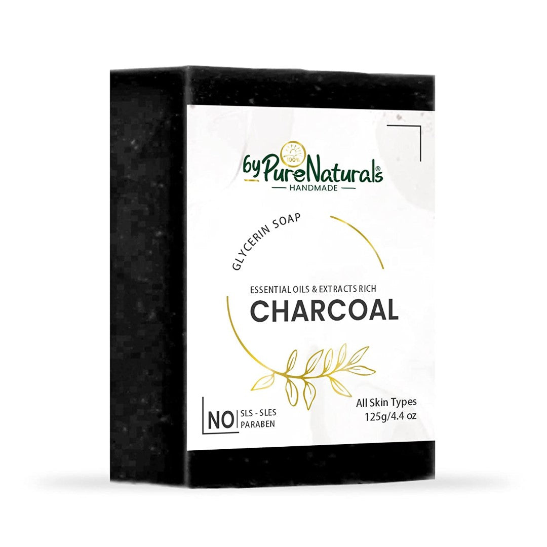 byPureNaturals Organic Charcoal Soap For Men Women 125gm