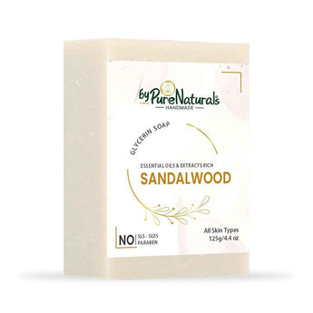 byPureNaturals SLS & Paraben Free Sandalwood Soap- 125gm