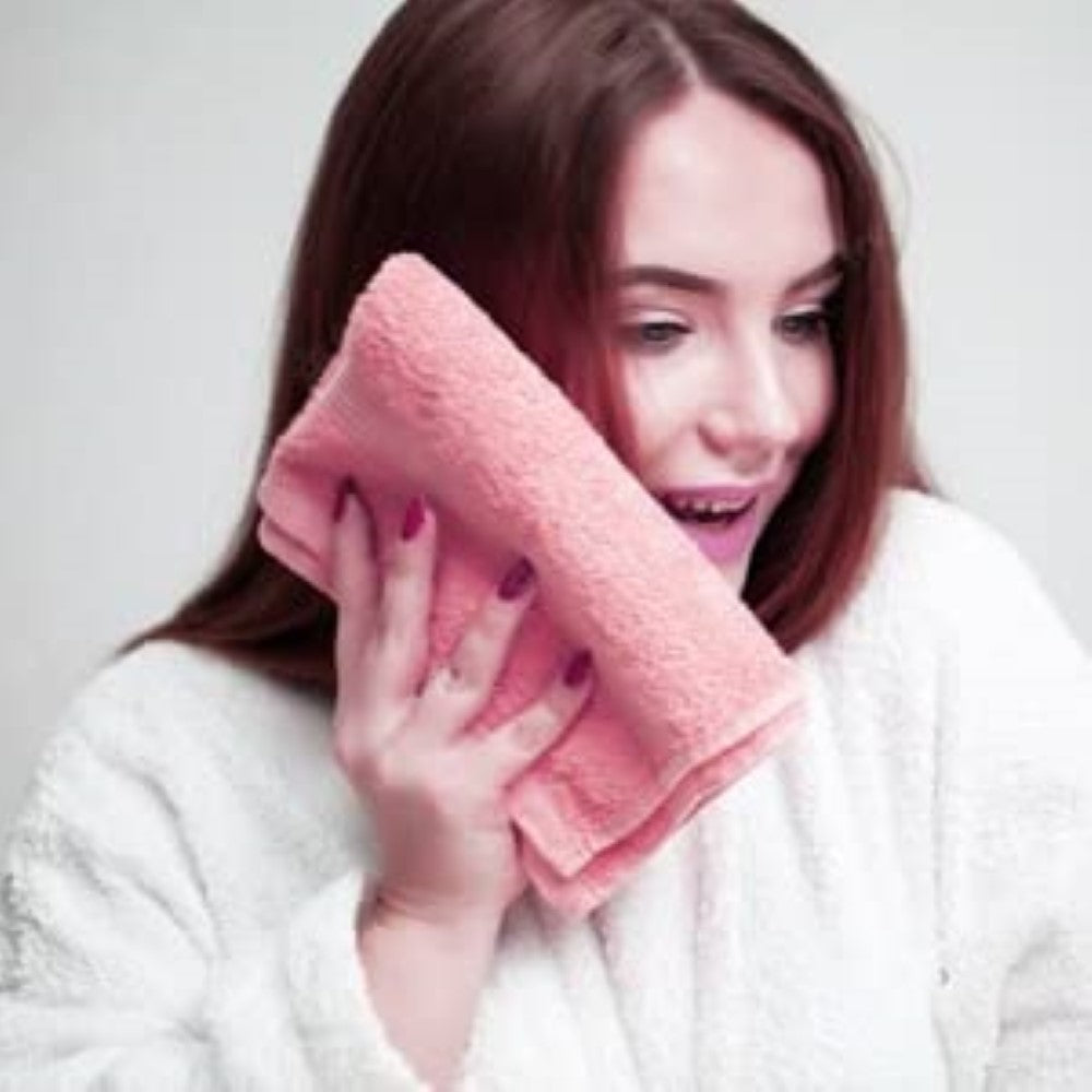 bypurenaturals hand spa gym face towel indigo pink brown