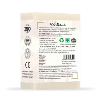 byPureNaturals SLS & Paraben Free Sandalwood Soap- 125gm