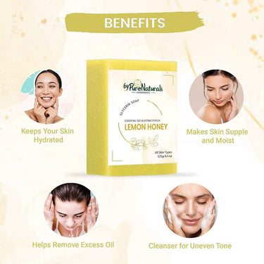 byPureNaturals SLS & Paraben Free Lemon Honey Soap- 125gm