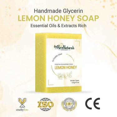 byPureNaturals SLS & Paraben Free Lemon Honey Soap- 125gm