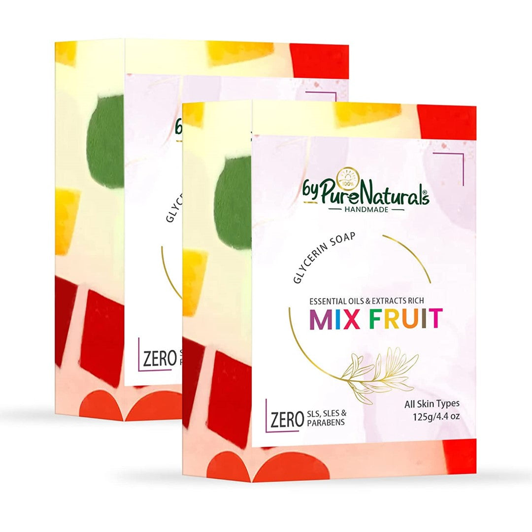 byPureNaturals Organic Mix Fruit Soap For Men Women 125gm