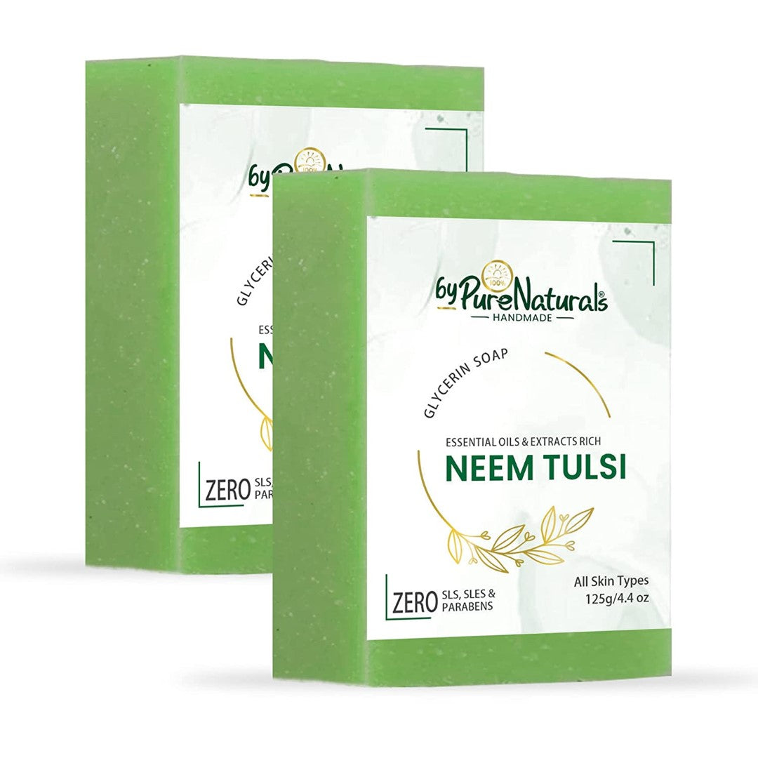 byPureNaturals Organic Neem Tulsi Soap For Men Women 125gm