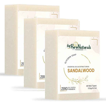 byPureNaturals SLS & Paraben Free Sandalwood Soap- 125gm