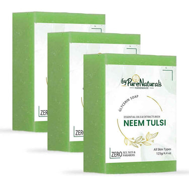 byPureNaturals SLS & Paraben Free Neem Tulsi Soap- 125gm