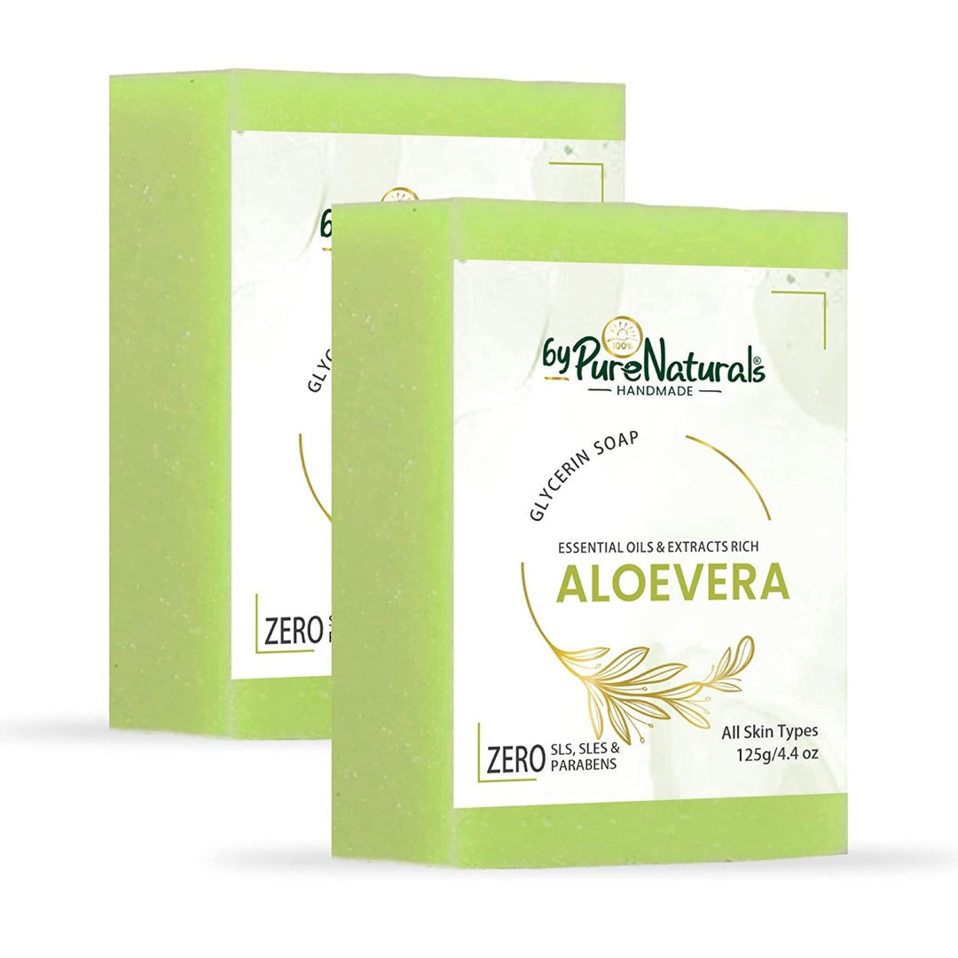 byPureNaturals Organic Aloevera Soap For Men Women 125gm