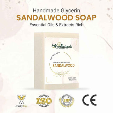 byPureNaturals SLS & Paraben Free Sandalwood Soap- 125gm