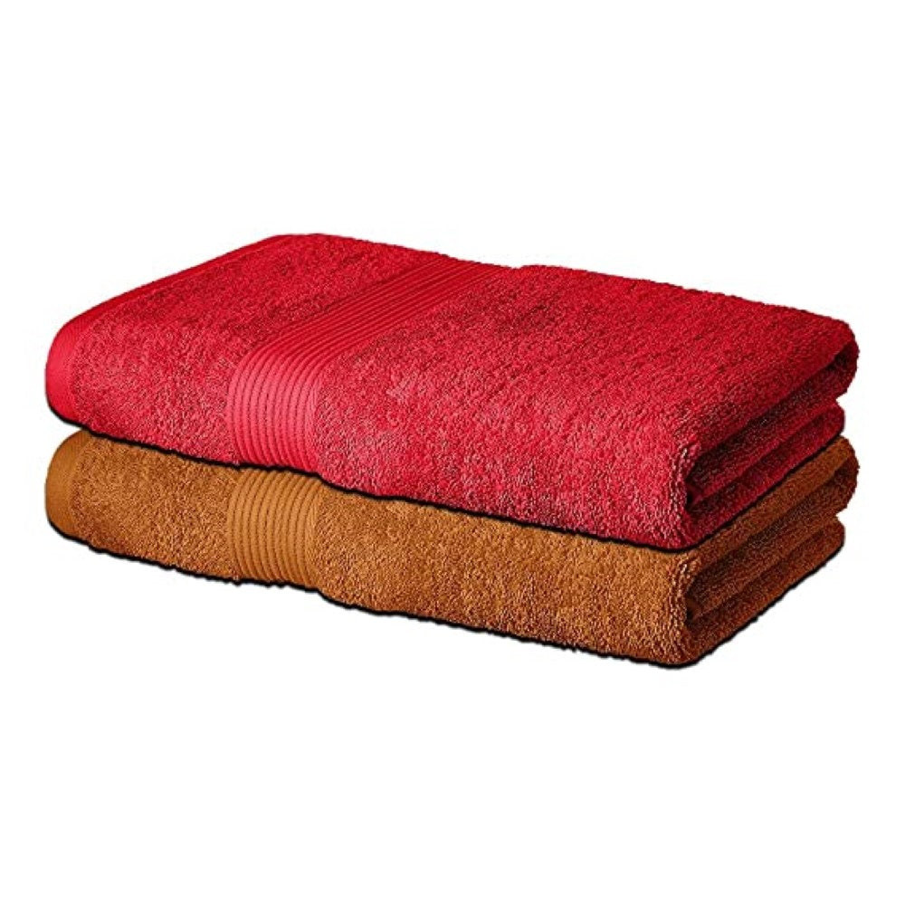 bypurenaturals 100% cotton bath towel ultra soft red light chocolate 