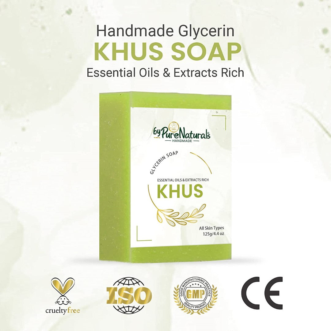 byPureNaturals Organic Khus Soap For Men Women 125gm