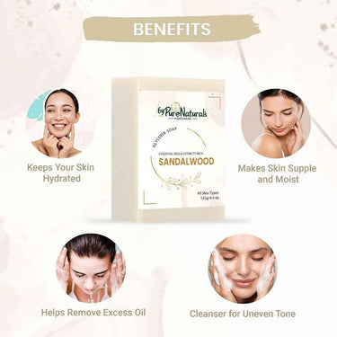 byPureNaturals SLS & Paraben Free Sandalwood Soap- 125gm