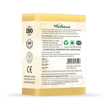 byPureNaturals SLS & Paraben Free Chandan Haldi Soap- 125gm - BuyPureNaturals