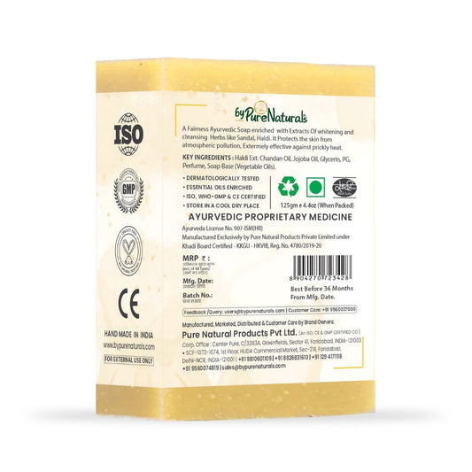 byPureNaturals Organic Chandan Haldi Soap For Men Women 125gm
