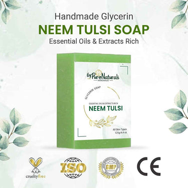 byPureNaturals SLS & Paraben Free Neem Tulsi Soap- 125gm