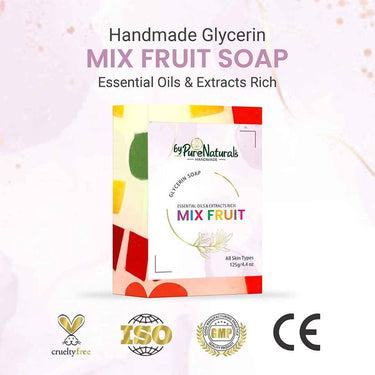 byPureNaturals SLS & Paraben Free Mix Fruit Soap- 125gm
