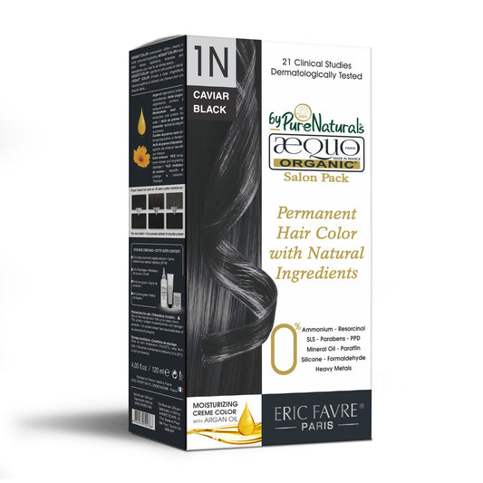 Aequo Organic Cream Hair Color Salon Pack natural black 